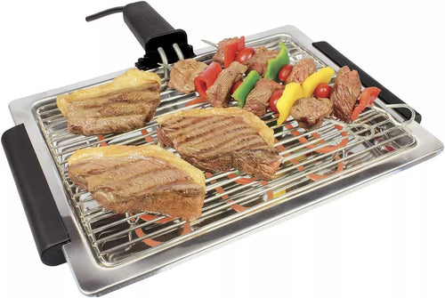 Imagem 2 de 5 de Churrasqueira Elétrica Portátil Grelha Removível Bandeja Coletora Cotherm Giulietta Grill 1250W 110V