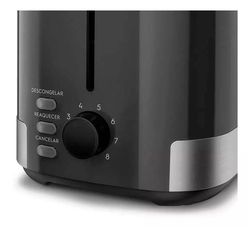 Imagem 3 de 7 de Torradeira Elétrica Efficient Ets10 Cinza-escuro Electrolux 110V