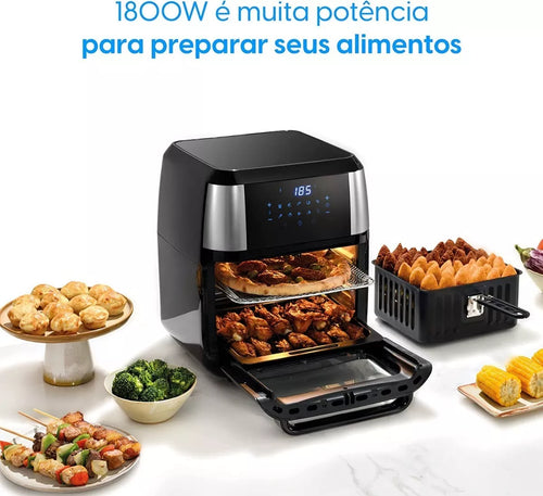 Imagem 1 de 5 de Fritadeira Elétrica Sem Óleo Elgin 12 Litros 4 Em 1 Forno