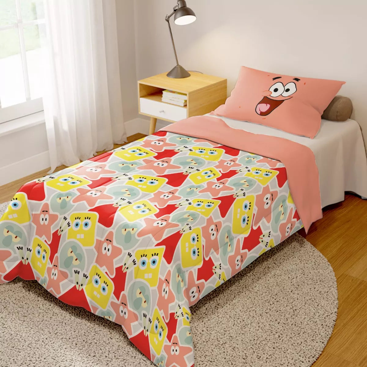 Edredom Infantil Solteiro Dupla Face Bob Esponja - Image 2