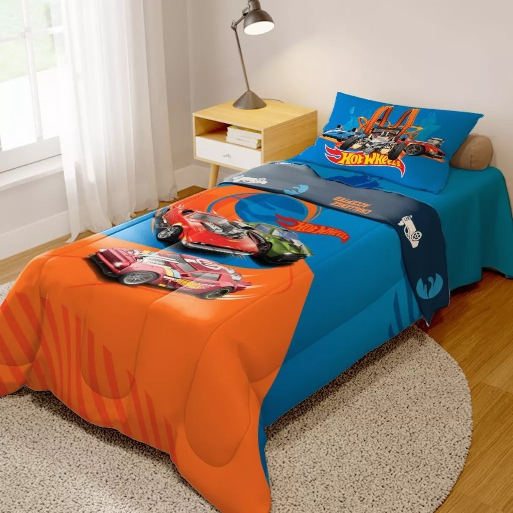 Jogo De Edredom Infantil Dupla Face - Hotwheels - Image 1
