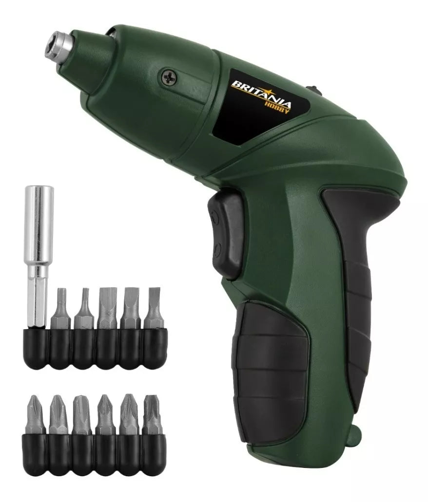 Parafusadeira Britânia 4,8v Com 11 Bits E Prolongador Bpf01 - Image 1