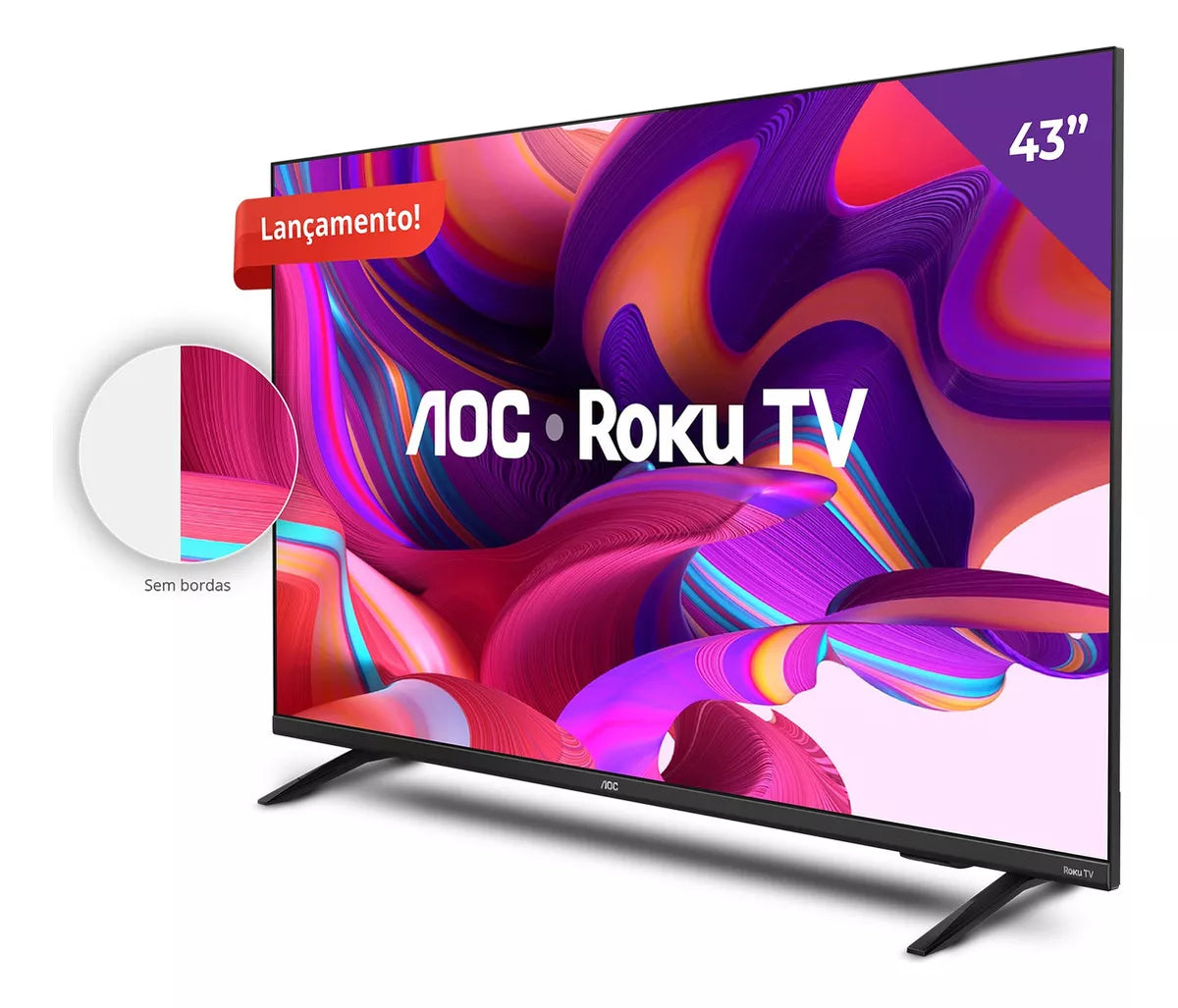 Smart Tv 43'' Full Hd Com Roku Tv 43s5135/78g Aoc Bivolt - Image 2